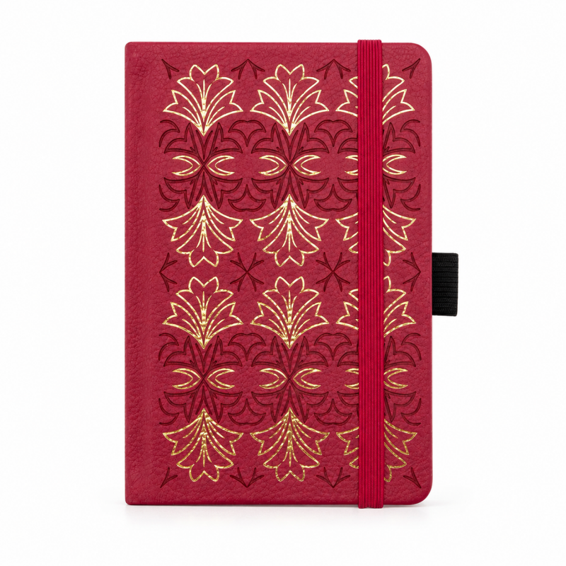 A6 Hot Stamping Cover Faux Leather Notebook