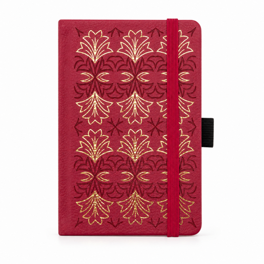 A6 Hot Stamping Cover Faux Leather Notebook
