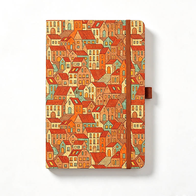 Artisan Pattern Cork Notebook