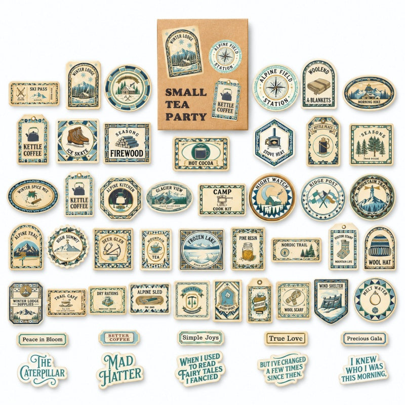 Tea Party Vintage Mini Label Stickers