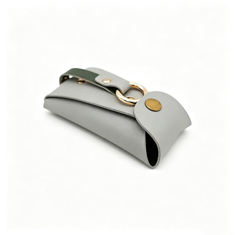Snap Flap Leather Key Pouch