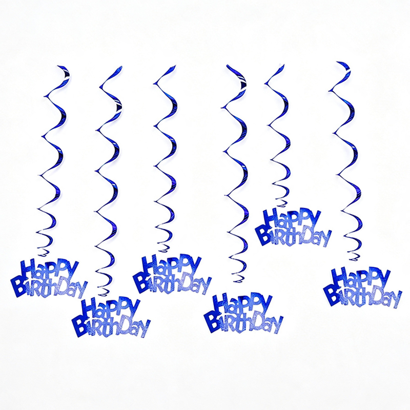 Happy Birthday Hanging Spiral Decorations Set