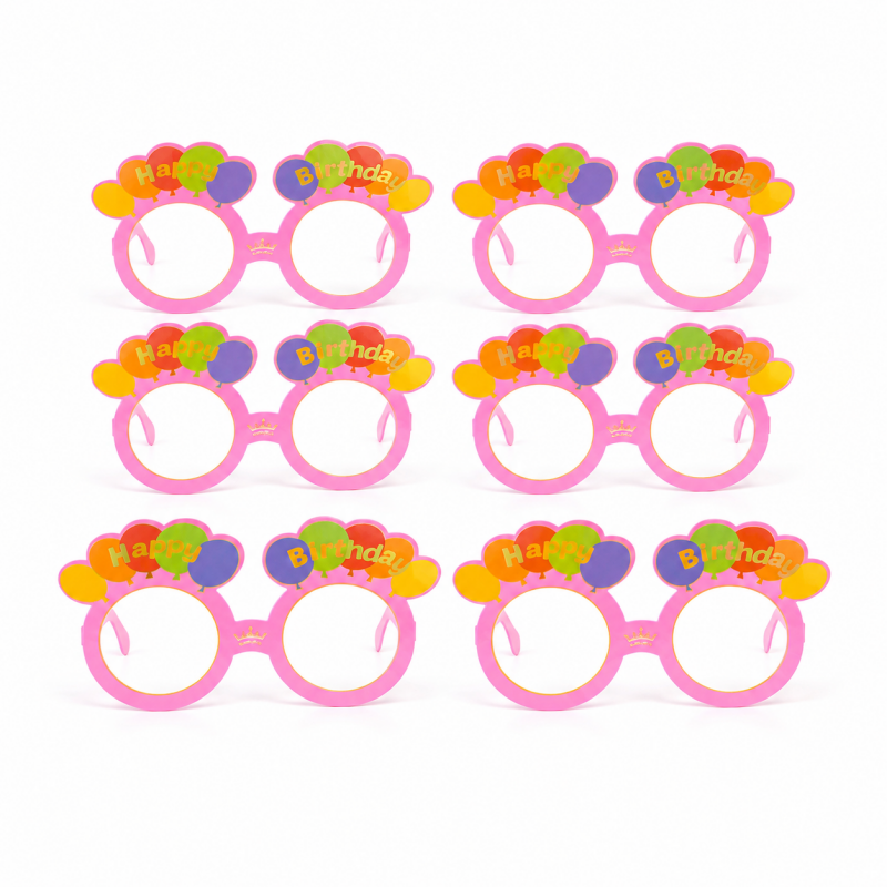 10 Happy Birthday Photo Prop Glasses Set