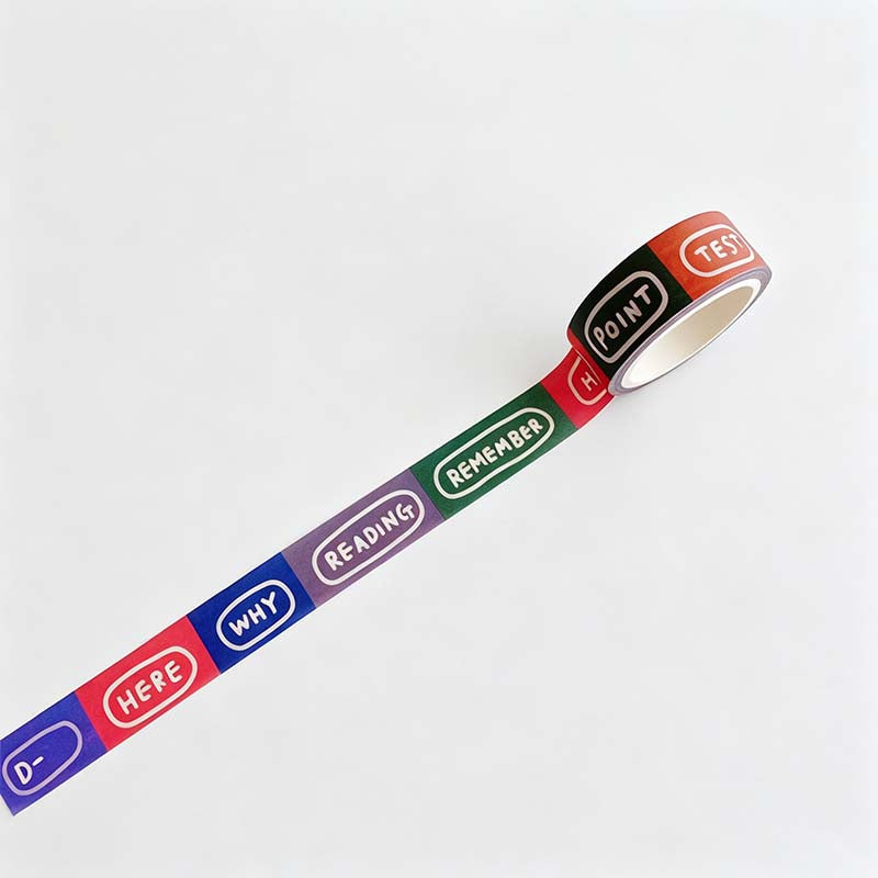 Bubble Letter Washi Tape Sticker Tape