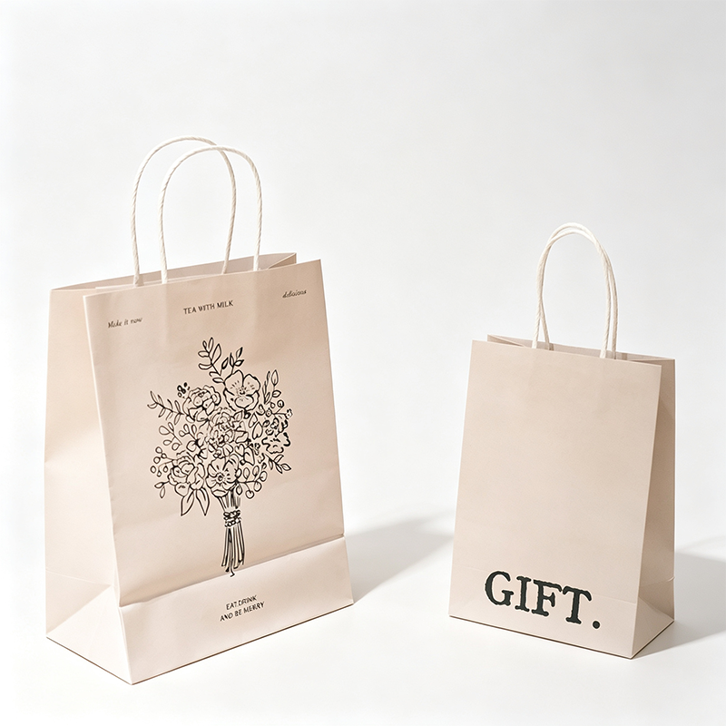 Illustrated Rope Handle Paper Gift Bag