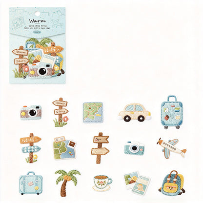 Warm Little Things Sticker Pack - Printed Embroidery Effect