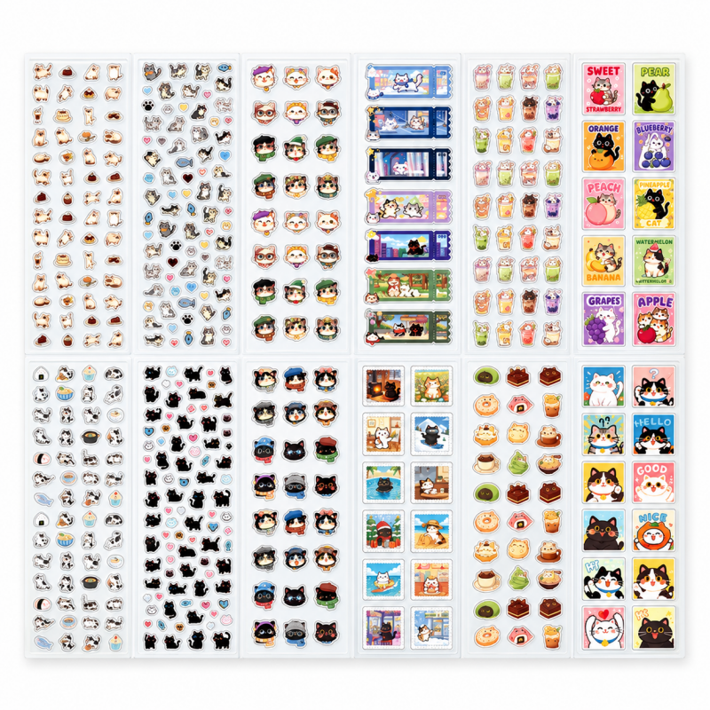 Pixel Cat Deco Sticker Booklet