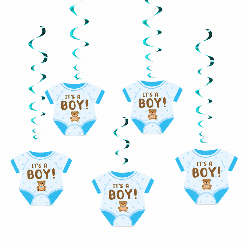 10 Themed Hanging Spiral Decoration Set