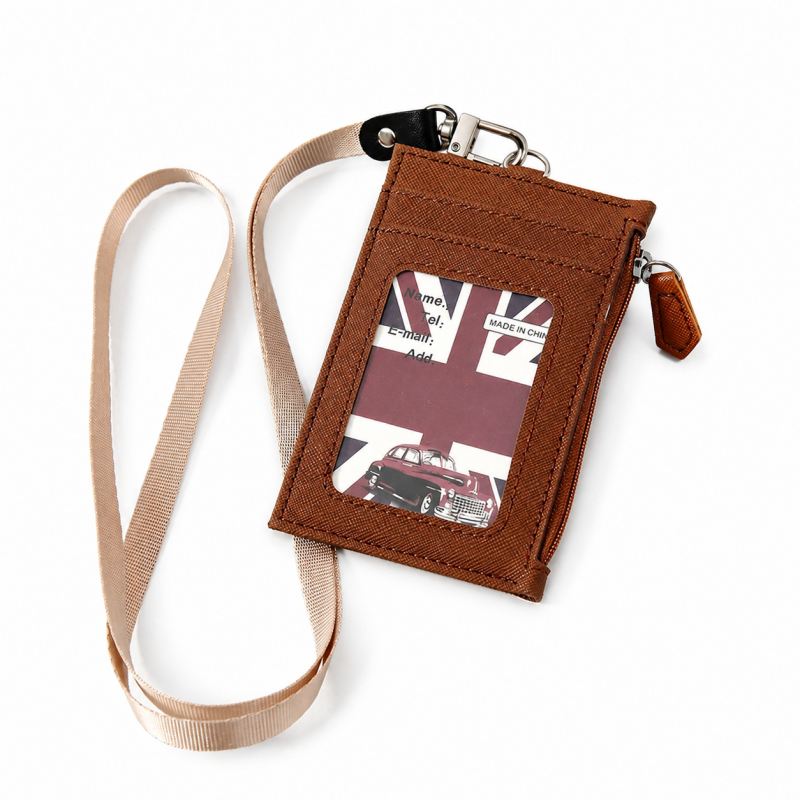 Multi Pocket Lanyard ID Card Holder