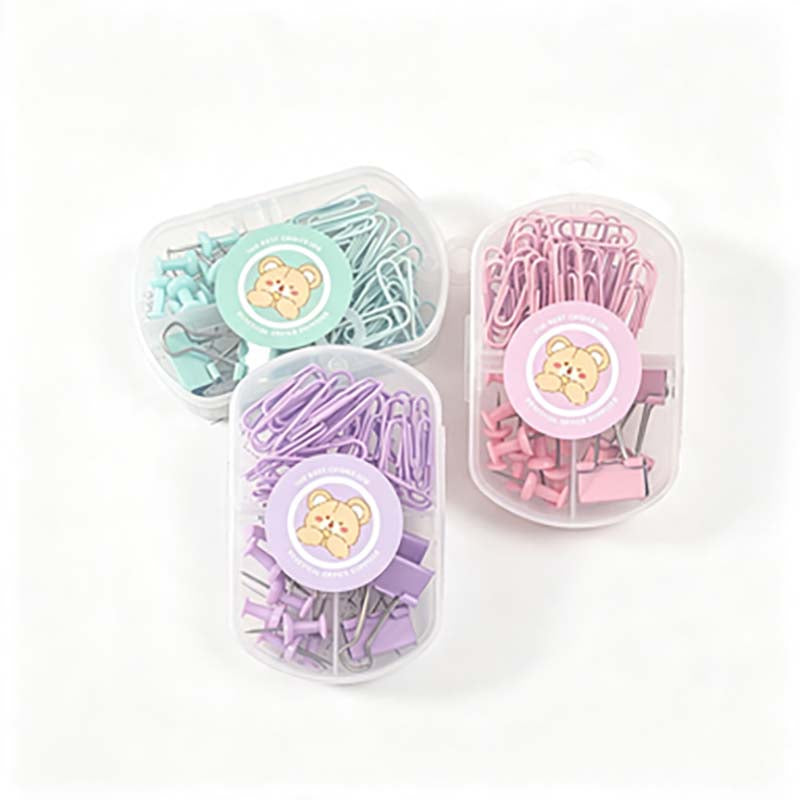 Pastel Desk Clip Stationery Set