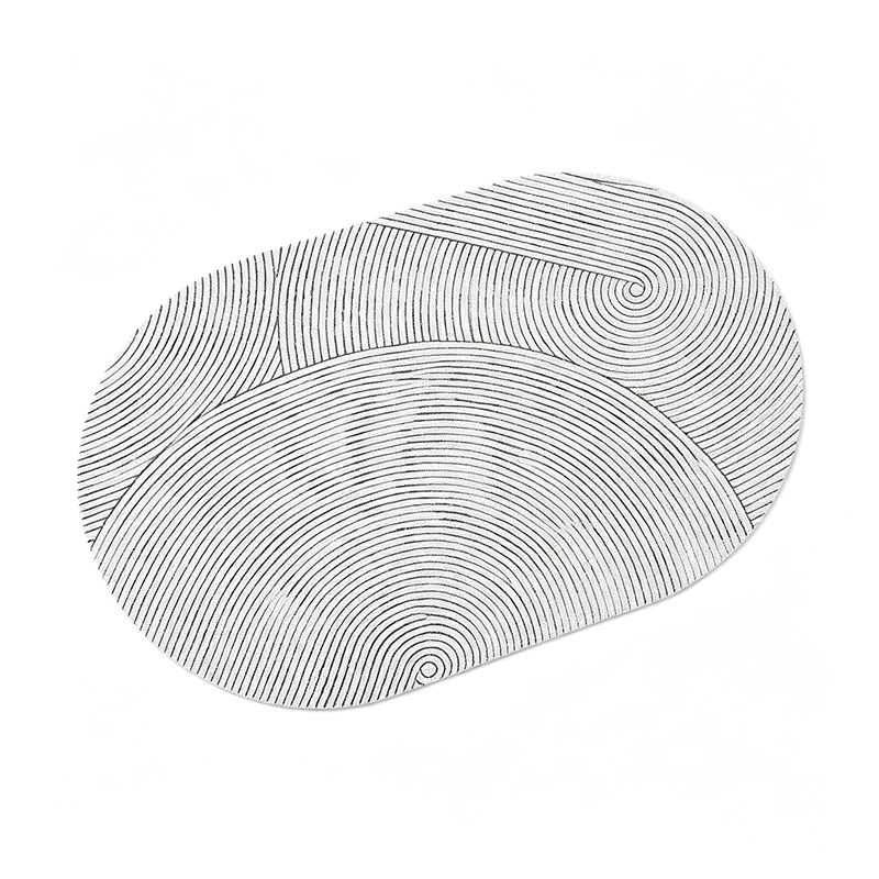 Oval Leather Look Table Mat