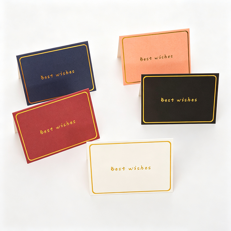 5 Colors Foil Stamped Message Cards