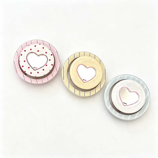 Heart Polka Dot Mirror MagSafe Phone Grip & Stand