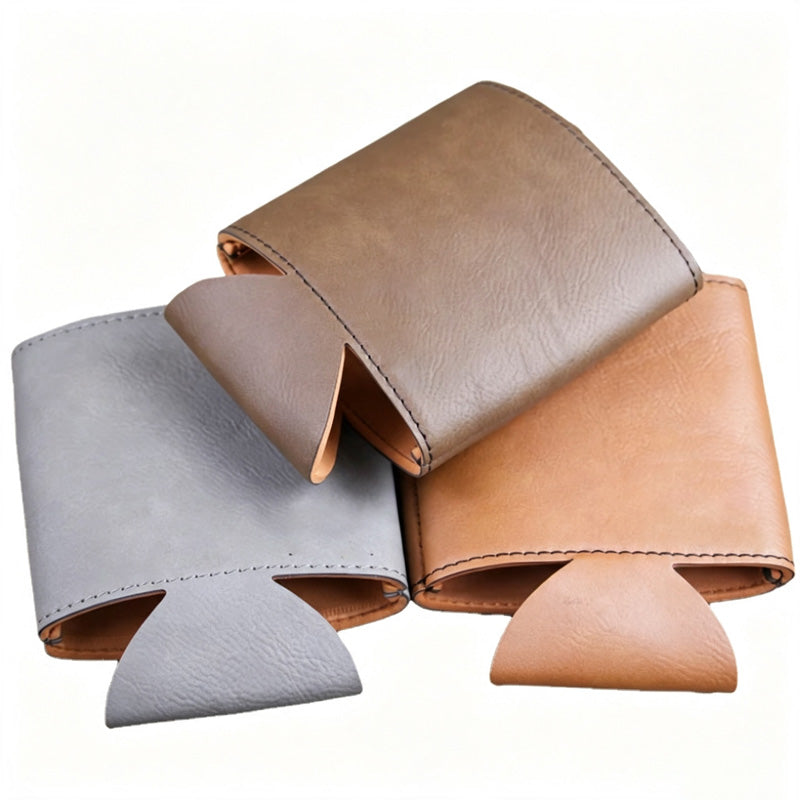 Snap Wrap Leather Cup Sleeve