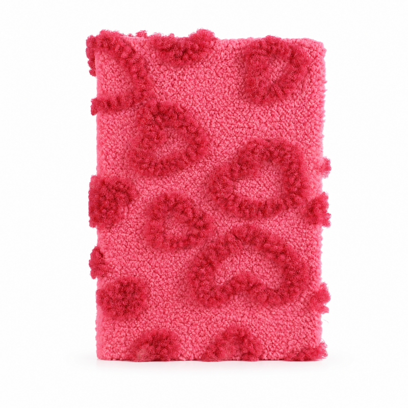 Raised Rose Plush Journal Notebook