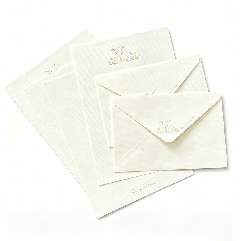 Foil Floral Animal Envelope Set