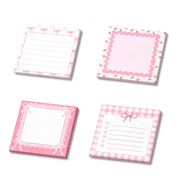 Pink Ribbon Frame Sticky Notes