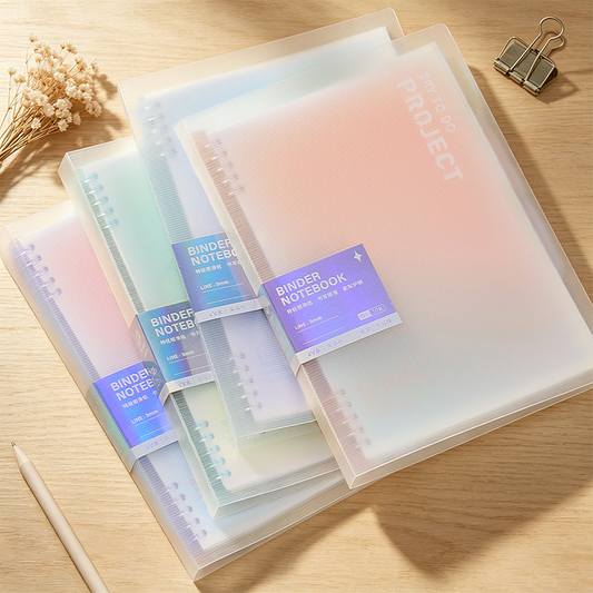 Translucent Pastel Gradient B5 Binder Notebook