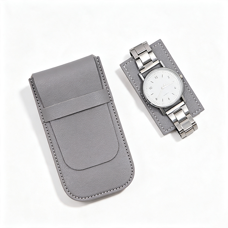 Leather Look Watch Travel Pouch