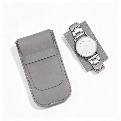 Leather Look Watch Travel Pouch