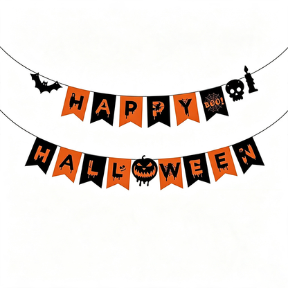 Happy Halloween Letter Banner Collection