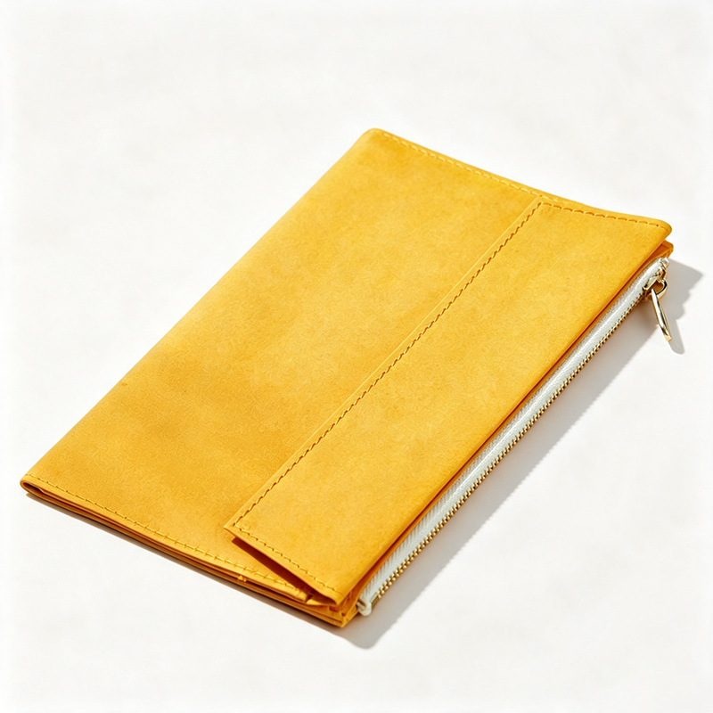 Washable Kraft Paper Zipper Pouch