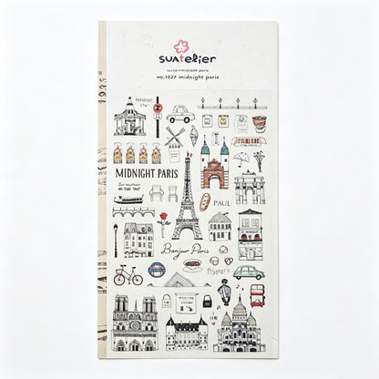 Suatelier Midnight Paris Waterproof PVC Sticker Sheets – Pack of 10