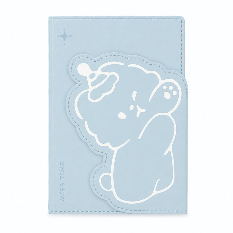 Cute Embossed Faux PU Pocket Journal Notebook