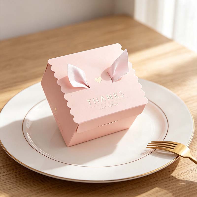 50 Pink Wedding Candy Favor Box