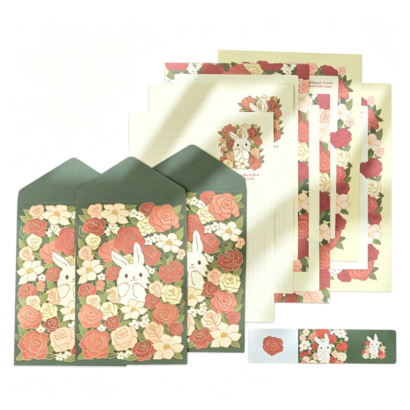 Floral Letter Paper Envelope Set