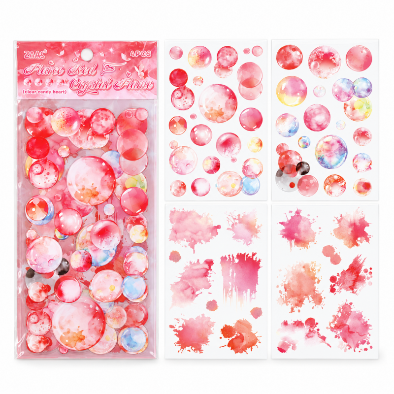 Colorful Watercolor Bubble Stickers
