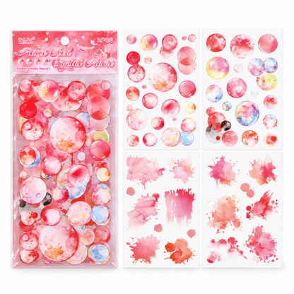 Colorful Watercolor Bubble Stickers