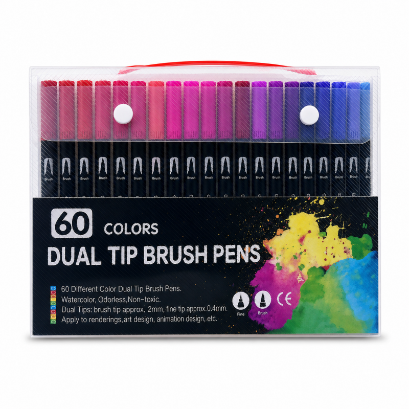 Dual Tip Brush Marker Set