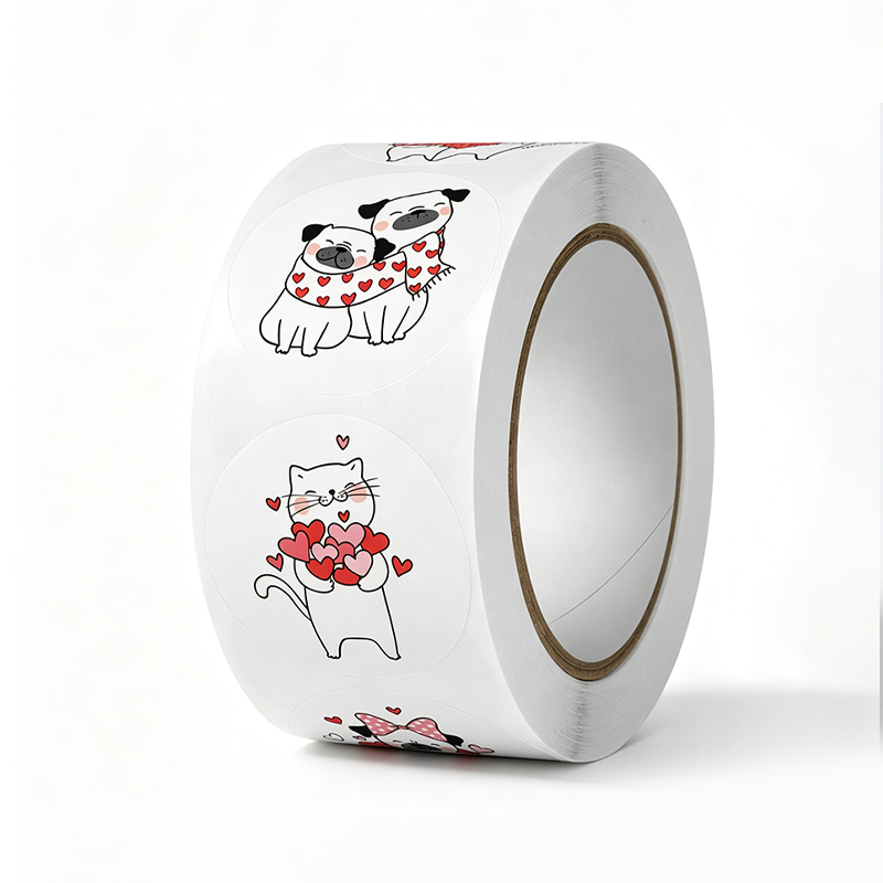 Positive Floral Seal Sticker Roll