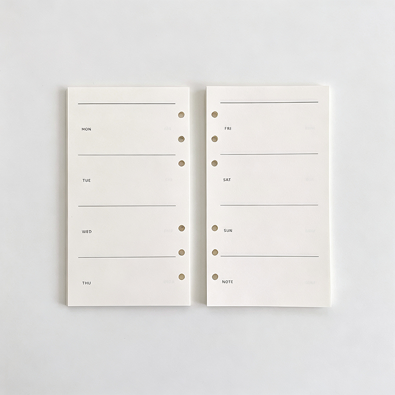 A6 Planner Binder Refill Paper