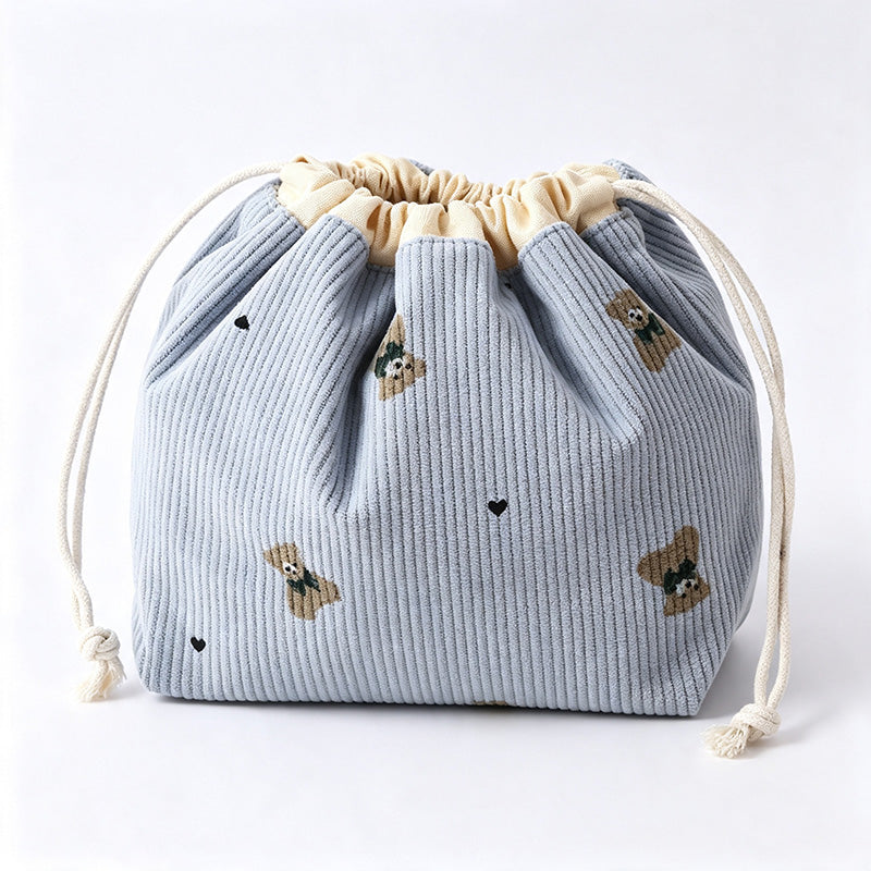 Floral Drawstring Organizer Pouch