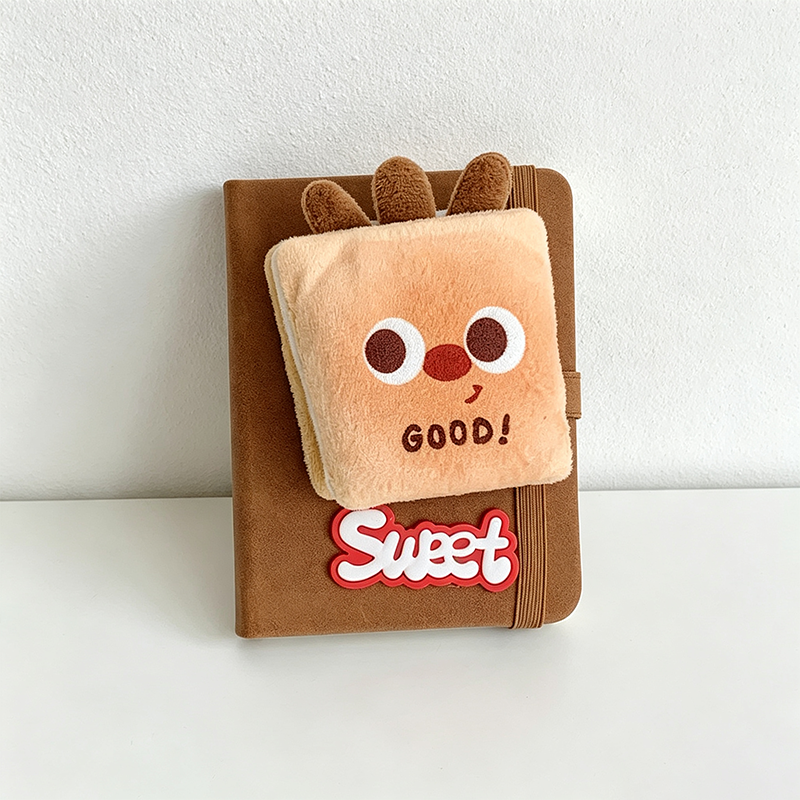 Snack Character Plush Pocket Notebook