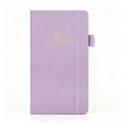 2027 Weekly & Monthly Planner – Compact Hardcover Agenda