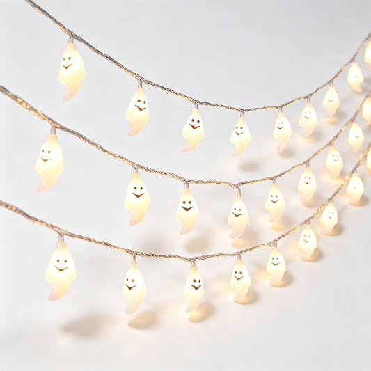 White Ghost Shaped String Light
