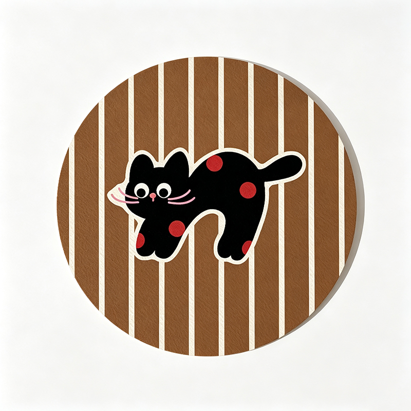 10 Cafe Animal Diatomite Coaster