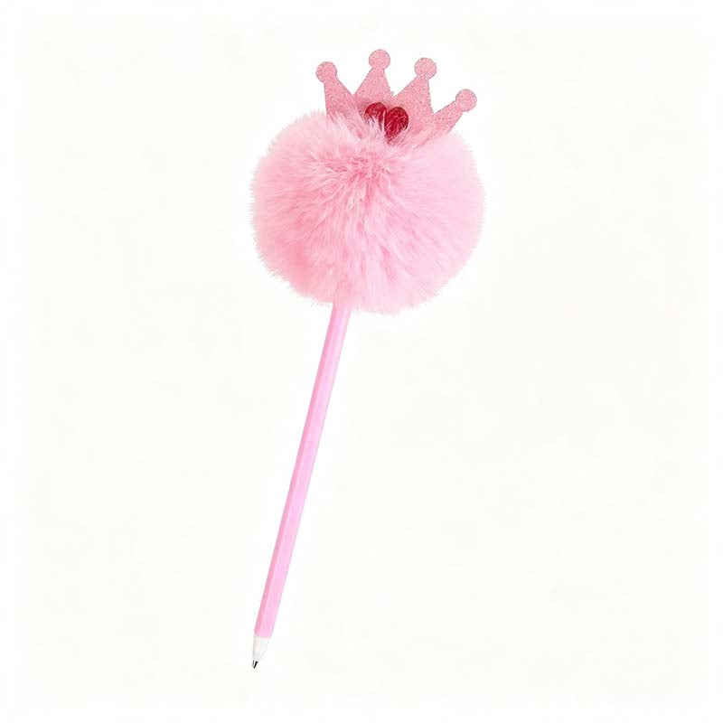 Crown Pom Topper Gel Pen