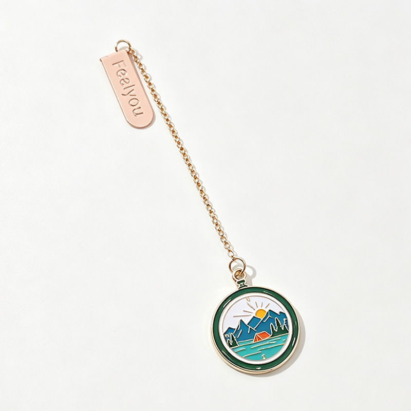 Scenic Pendant Metal Bookmark