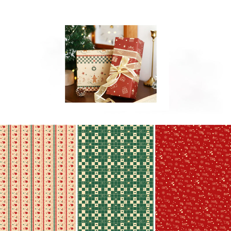 Merry Patchwork Christmas Wrapping Paper