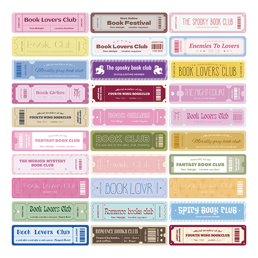 Book Lovers Club Bookmark Cards