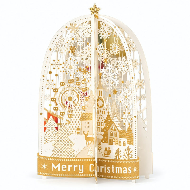 3D Pop-Up Christmas Cards with Gold Foil