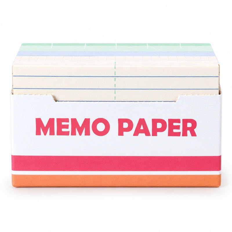Pastel Memo Index Cards in a Dispenser Box