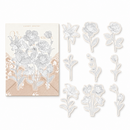Blossom Silver-Foil PET Sticker Pack