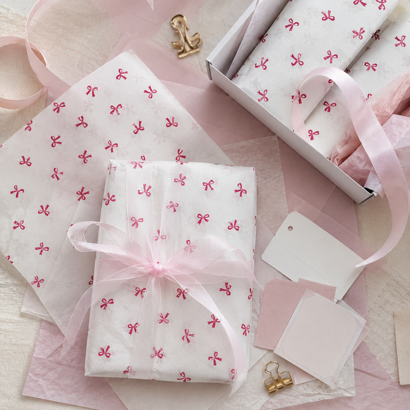 Ballet Bow Wrapping Paper - 1 Sheet