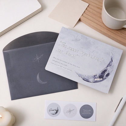Letterpress Foil-Stamped Greeting Card Set – Envelope & Seal Stickers