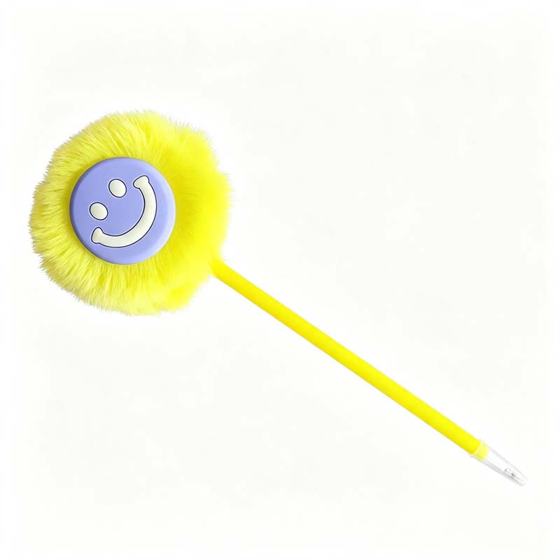 Smiley Pom Topper Gel Pen
